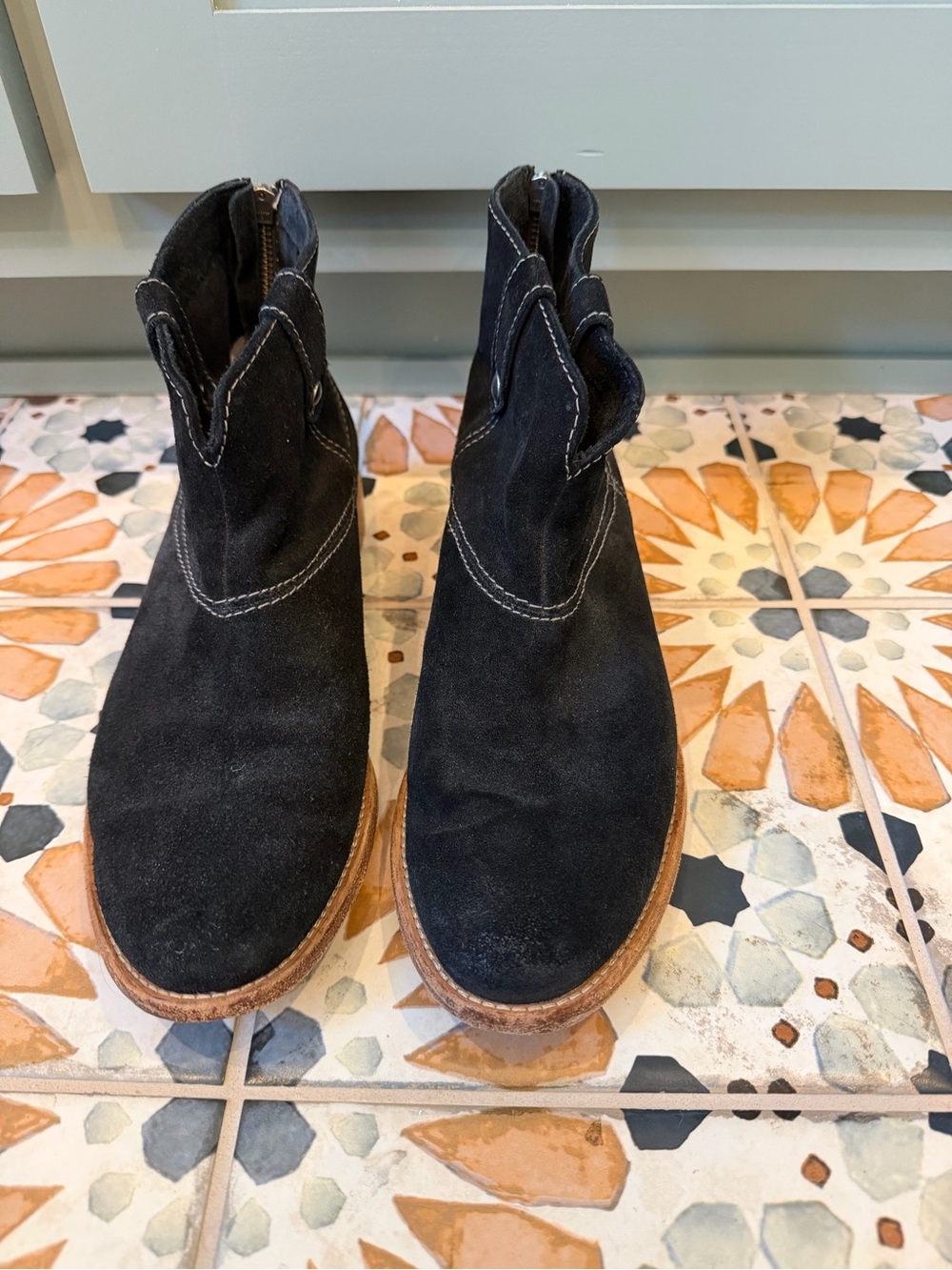 Johnston & Murphy Black Suede Chelsea-Style Ankle Boots